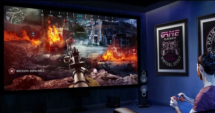 BenQ TK700 Gaming Projector on the big-screen