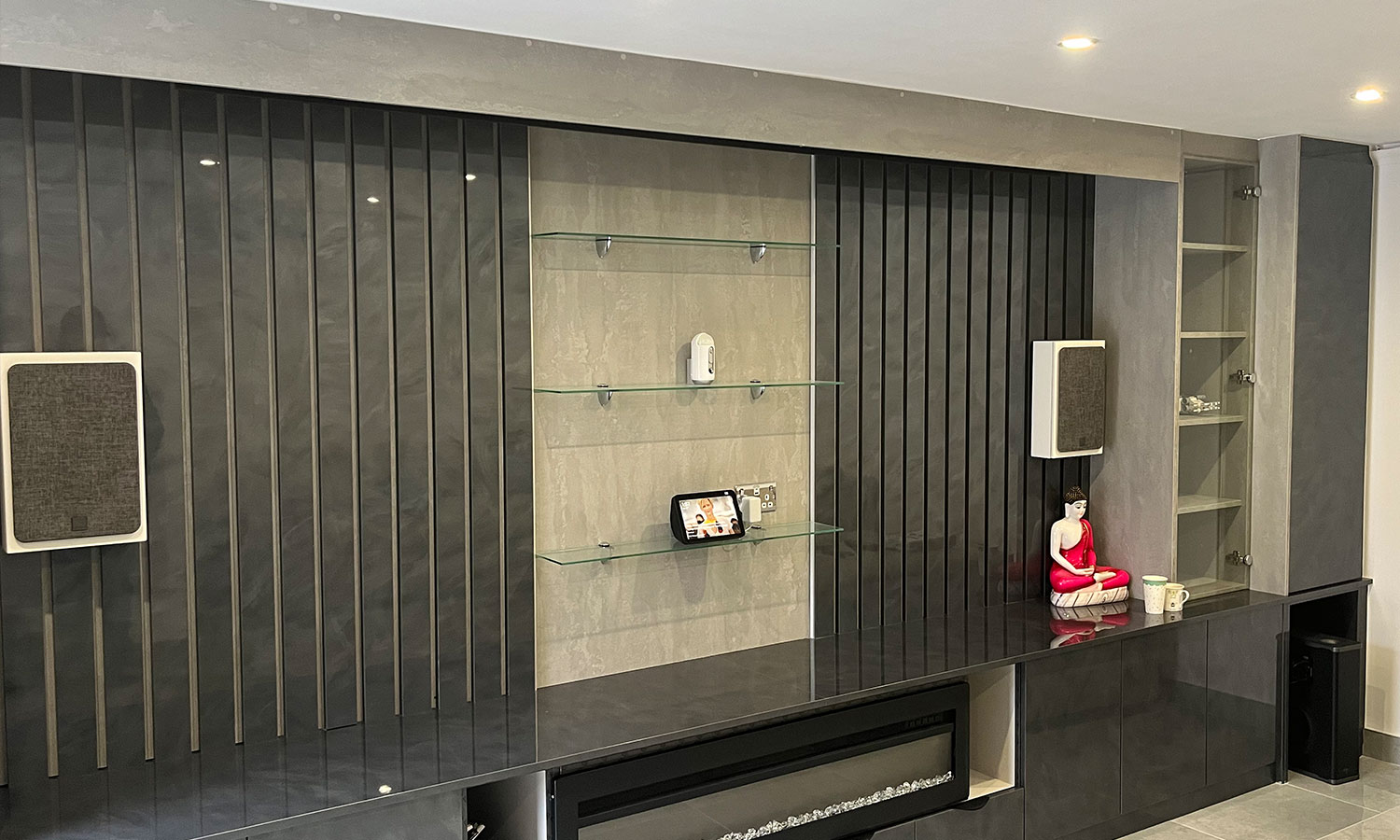 Media wall when screen is away