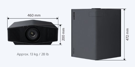 Sony's VPL-XW5000ES Home Cinema Projector Compact Dimensions