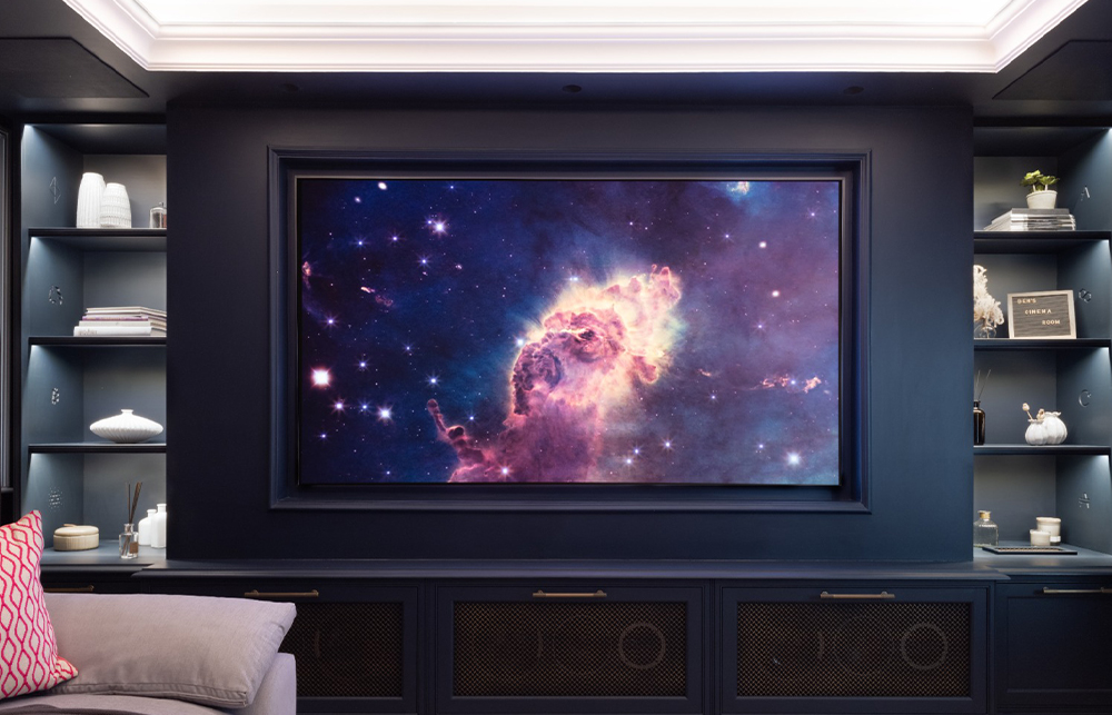 home cinema projector screen media wall