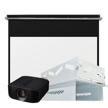 JVC DLA-NZ8 Projector with projector screen and lift