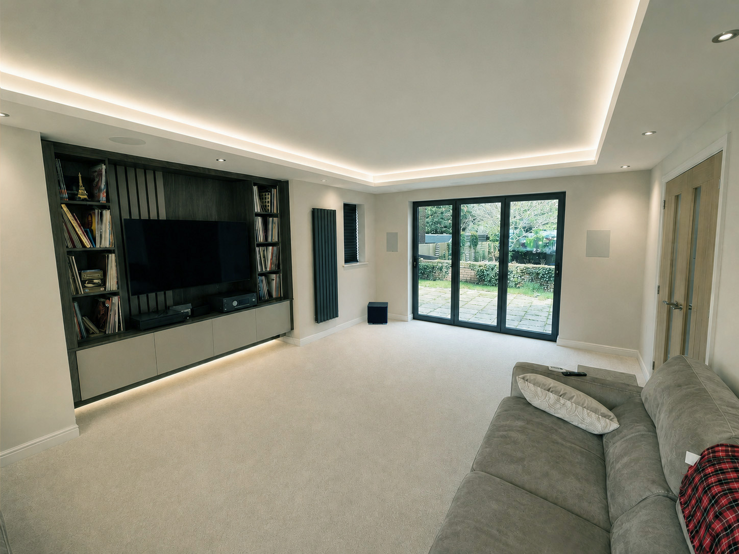 Modern living room with TV